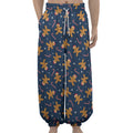Xmas Gingerbread Man Pattern Print Lantern Pants