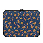 Xmas Gingerbread Man Pattern Print Laptop Sleeve