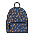 Xmas Gingerbread Man Pattern Print Leather Backpack