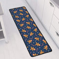 Xmas Gingerbread Man Pattern Print Long Kitchen Mat