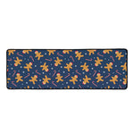 Xmas Gingerbread Man Pattern Print Long Kitchen Mat