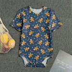 Xmas Gingerbread Man Pattern Print Men's Bodysuit