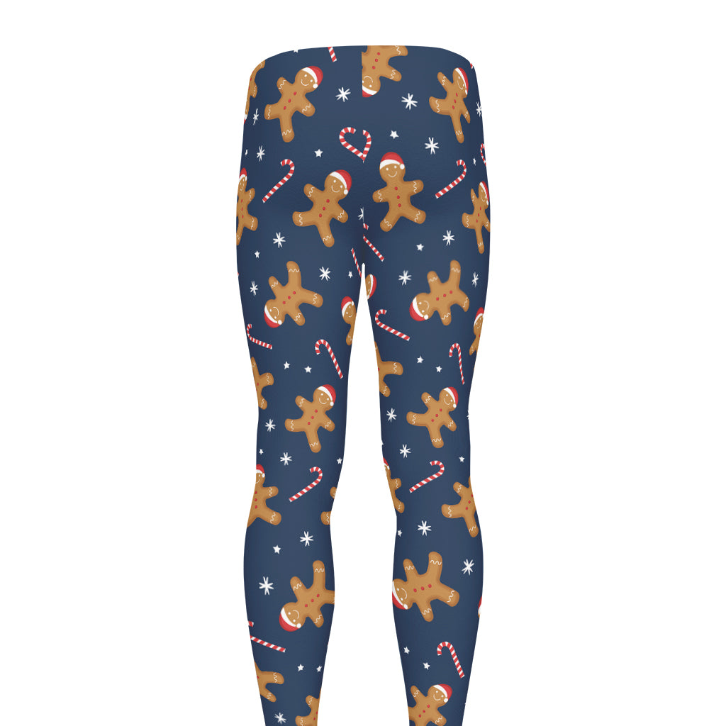 Xmas Gingerbread Man Pattern Print Men's leggings