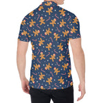 Xmas Gingerbread Man Pattern Print Men's Shirt