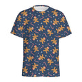 Xmas Gingerbread Man Pattern Print Men's Athletic T-Shirt