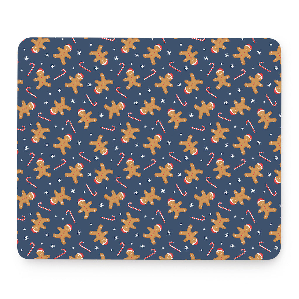 Xmas Gingerbread Man Pattern Print Mouse Pad