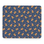 Xmas Gingerbread Man Pattern Print Mouse Pad