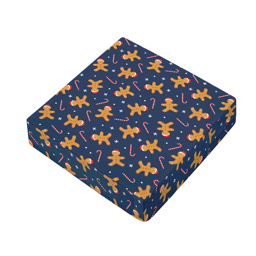 Xmas Gingerbread Man Pattern Print Outdoor Seat Cushion Cover