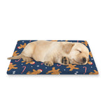 Xmas Gingerbread Man Pattern Print Pet Cooling Mat Cover