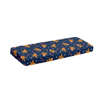 Xmas Gingerbread Man Pattern Print Piano Keyboard Cover