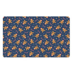 Xmas Gingerbread Man Pattern Print Polyester Doormat