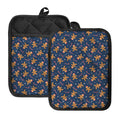 Xmas Gingerbread Man Pattern Print Pot Holders With Pocket