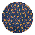 Xmas Gingerbread Man Pattern Print Round Blanket