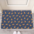 Xmas Gingerbread Man Pattern Print Rubber Doormat