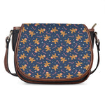 Xmas Gingerbread Man Pattern Print Saddle Bag