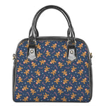 Xmas Gingerbread Man Pattern Print Shoulder Handbag