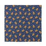 Xmas Gingerbread Man Pattern Print Silk Bandana