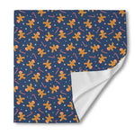 Xmas Gingerbread Man Pattern Print Silk Bandana