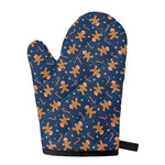 Xmas Gingerbread Man Pattern Print Single Oven Mitt