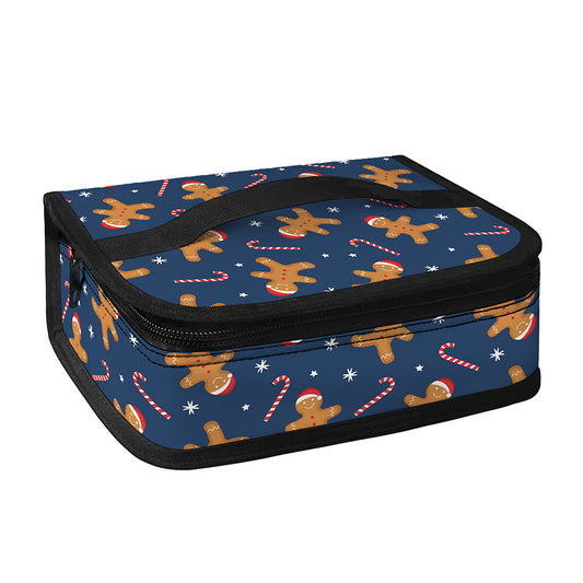 Xmas Gingerbread Man Pattern Print Small Lunch Bag