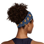 Xmas Gingerbread Man Pattern Print Sports Headband