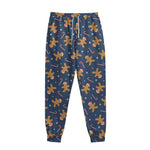 Xmas Gingerbread Man Pattern Print Sweatpants