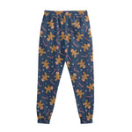 Xmas Gingerbread Man Pattern Print Sweatpants