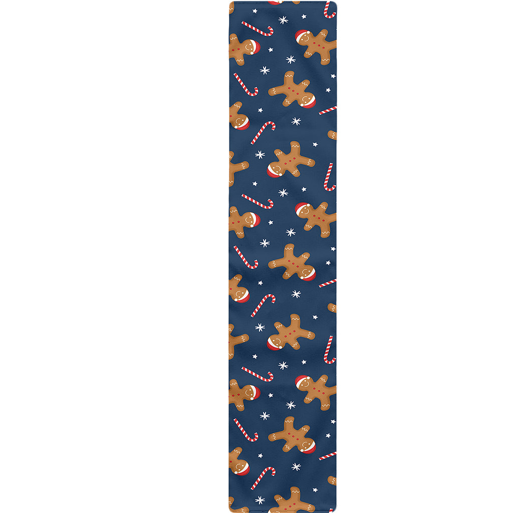Xmas Gingerbread Man Pattern Print Table Runner