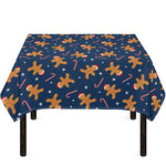 Xmas Gingerbread Man Pattern Print Tablecloth