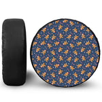 Xmas Gingerbread Man Pattern Print Tire Cover