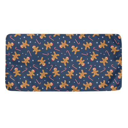 Xmas Gingerbread Man Pattern Print Towel