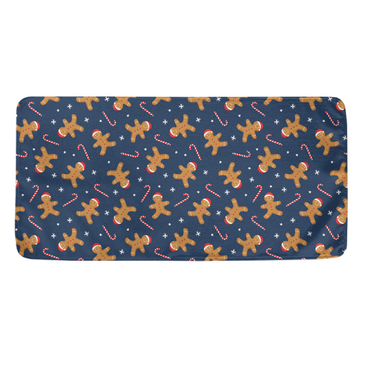 Xmas Gingerbread Man Pattern Print Towel