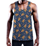 Xmas Gingerbread Man Pattern Print Training Tank Top