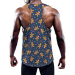 Xmas Gingerbread Man Pattern Print Training Tank Top