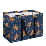 Xmas Gingerbread Man Pattern Print Utility Tote Bag