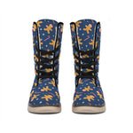 Xmas Gingerbread Man Pattern Print Winter Boots