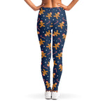 Xmas Gingerbread Man Pattern Print Women's Leggings
