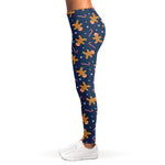 Xmas Gingerbread Man Pattern Print Women's Leggings
