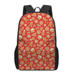 Xmas Gingerbread Pattern Print 17 Inch Backpack