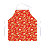 Xmas Gingerbread Pattern Print Adjustable Apron