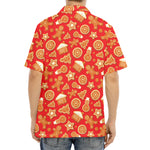 Xmas Gingerbread Pattern Print Aloha Shirt
