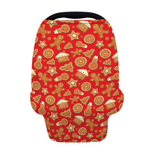 Xmas Gingerbread Pattern Print Baby Seat Cover