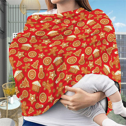 Xmas Gingerbread Pattern Print Baby Seat Cover
