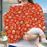 Xmas Gingerbread Pattern Print Baby Seat Cover