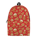 Xmas Gingerbread Pattern Print Backpack