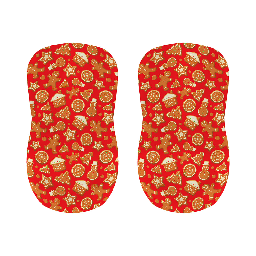 Xmas Gingerbread Pattern Print Bar Stool Covers