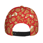 Xmas Gingerbread Pattern Print Baseball Cap