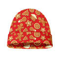 Xmas Gingerbread Pattern Print Beanie