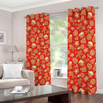 Xmas Gingerbread Pattern Print Blackout Grommet Curtains