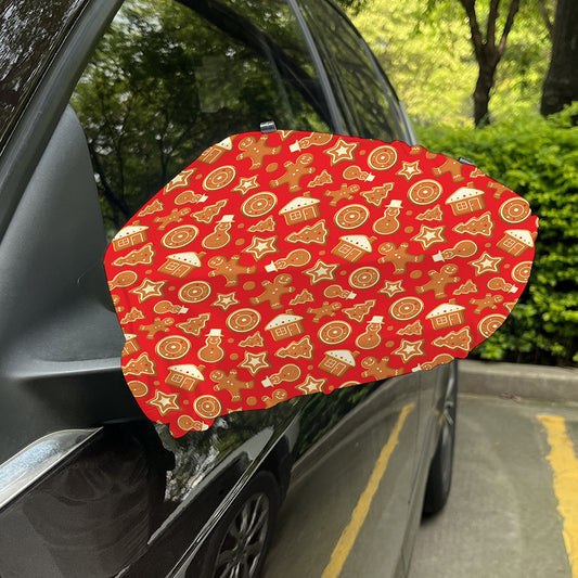 Xmas Gingerbread Pattern Print Car Side Mirror Covers